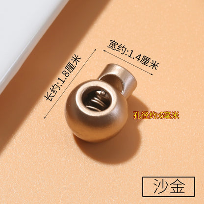 3543★ Hebilla de resorte de metal, hebilla fija para cordón de zapato, hebilla de nariz de cerdo con cordón para ropa, hebilla de tope para sombrero, botón de ajuste elástico para apretar