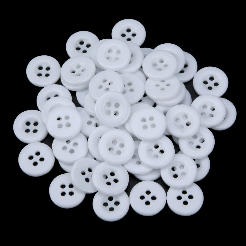 3495★ Botones Especiales Resina Transparente Dos Ojos Cuatro Ojos Botón de Pan Botón de Camisa Botón de Camisa de Primavera y Verano Botón de Suéter de Chaqueta