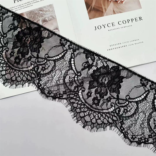 3774 Exquisitos, anchos 15CM, pestañas de encaje unilaterales, exquisito encaje, accesorios de ropa de bricolaje hechos a mano, materiales para cortinas de faldas