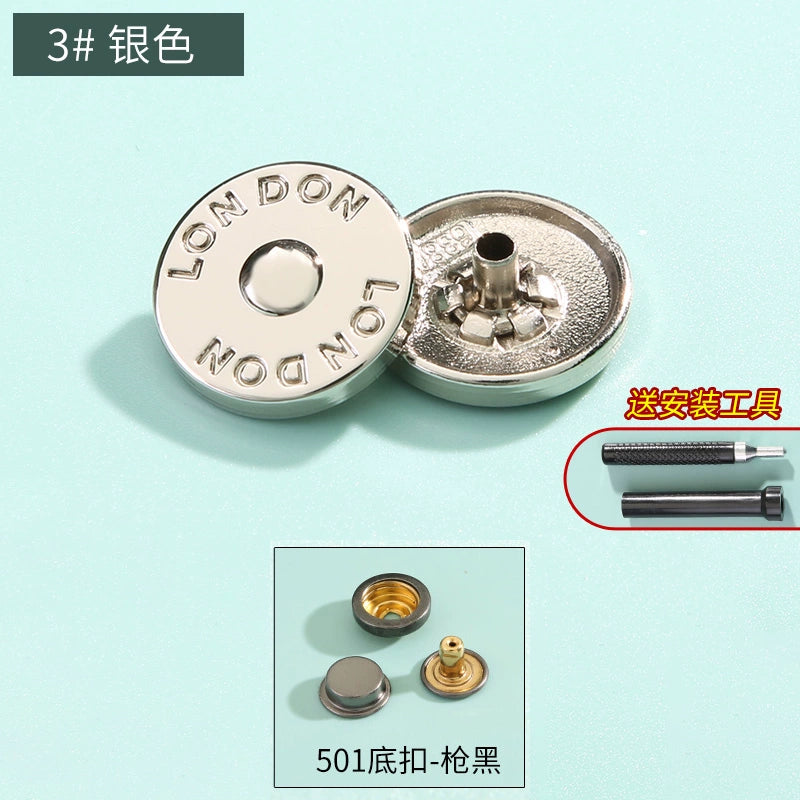 3410★ Boutons pression haut de gamme sans couture pour vêtements pour femmes, boutons mère et enfant, boutons quatre en un, boutons de doudoune, boutons boutons, boutons cachés invisibles.