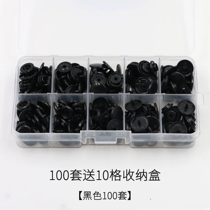 3412★  Button buttons Raincoat hidden buttons Plastic four-in-one buttons Children's overalls Pants Mother buttons Clothes Children's women's snap buttons