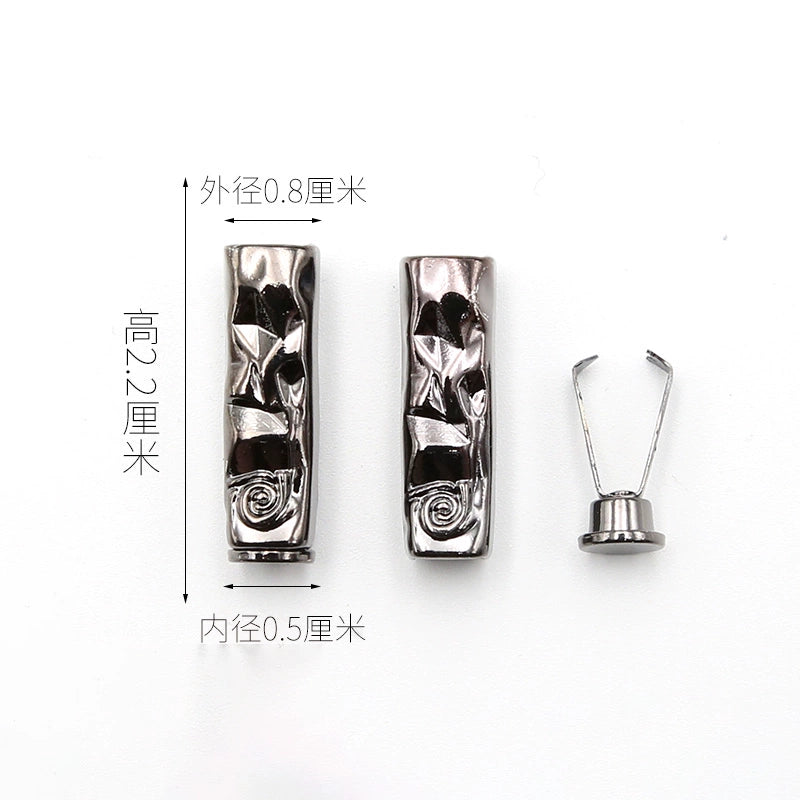 3546 Suéter Sombrero Cuerda Cabeza Botón Pantalones Cintura Cuerda Hebilla Metal Cabeza Ropa Cinturón Cuerda Tope Accesorios