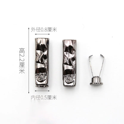 3546 Suéter Sombrero Cuerda Cabeza Botón Pantalones Cintura Cuerda Hebilla Metal Cabeza Ropa Cinturón Cuerda Tope Accesorios