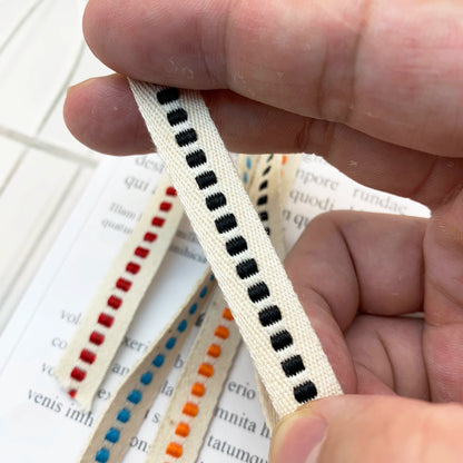 3850 Spot 1cm puro algodón patrón de espiga color cuadros jacquard cinta tira lateral accesorios ropa ribete cinta