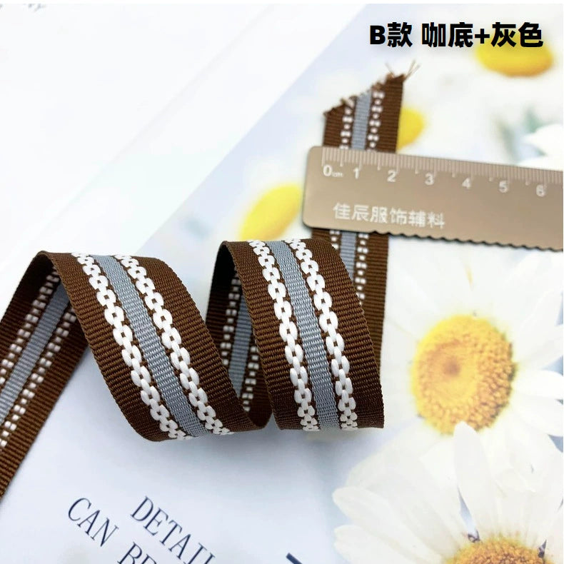 3857 Tiras de borde de cinta jacquard de punto de salto de rayas de color de 2 cm, ribete de borde de pantalones, tiras laterales, textiles para el hogar, accesorios de ropa