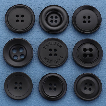 3459★  Black resin buttons men's suit jacket buttons top women's woolen coat trench coat pants versatile high-end buttons