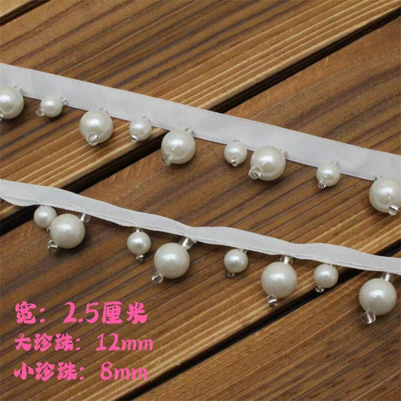 3734★ Colgante Borla Perla Encaje Accesorios Cortina Falda Accesorios Ropa Textiles para el hogar DIY Accesorios Hechos a mano Decoración de ropa