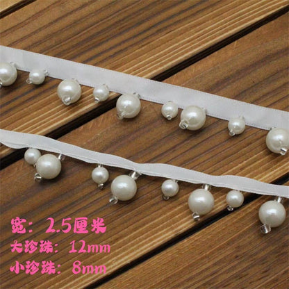 3734★ Colgante Borla Perla Encaje Accesorios Cortina Falda Accesorios Ropa Textiles para el hogar DIY Accesorios Hechos a mano Decoración de ropa