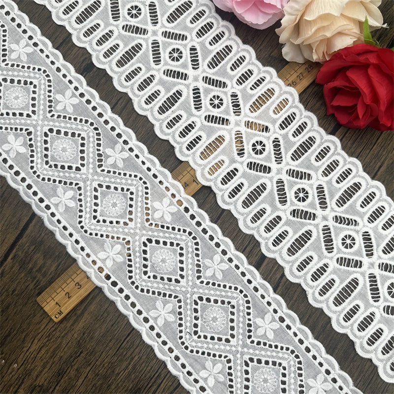 3787 Bordado de algodón de alta calidad con borde ondulado, encaje hueco, bricolaje, ropa, cortina, cuello, borde, puño, material de joyería