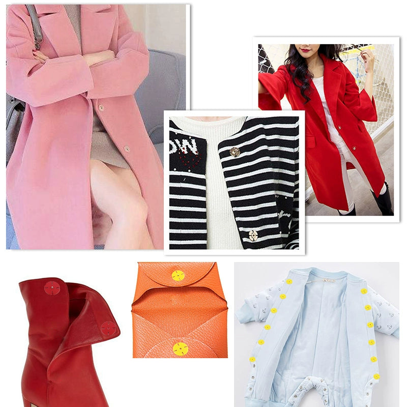 3474★ Botones finos ocultos de metal Botones pequeños de abrigo de visón de lana de cachemira para mujer Botones Botones invisibles de alta calidad Botones madre