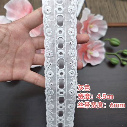 3553★ Ancho 4,5 cm Nuevo color Cinta de algodón Hilo de encaje Hecho a mano DIY Lolita Accesorios de ropa de bebé