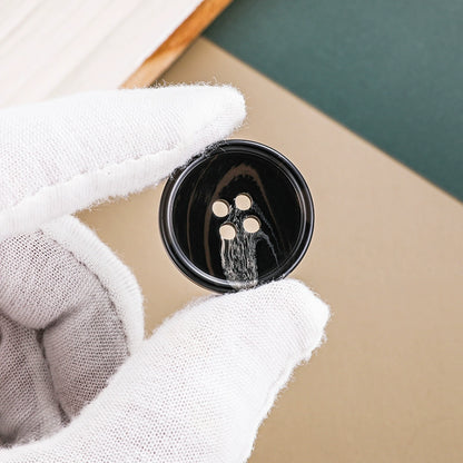 3444★ Gabardina negra con botones redondos para hombre, traje de pantalón, botones versátiles para mujer, ropa de traje