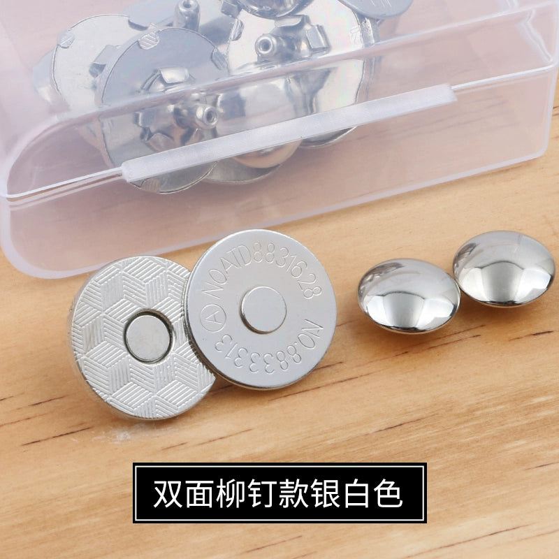 3473★ Hebilla magnética de metal Hebilla magnética Bolso con botón magnético fuerte sin costuras Hebilla de succión Abrigo Botón oculto Accesorios de billetera