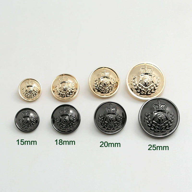 3415★  Metal buttons Crown lion head women's fashion buttons Versatile woolen coat trench coat decorative women's suit buttons