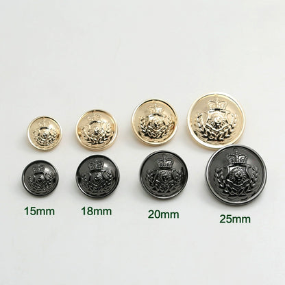 3415★  Metal buttons Crown lion head women's fashion buttons Versatile woolen coat trench coat decorative women's suit buttons