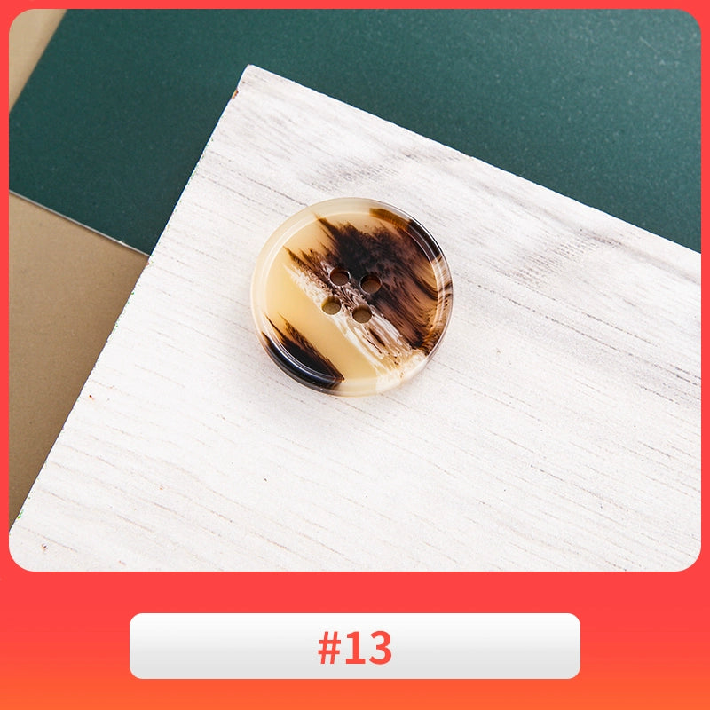 3443★ Botón redondo de resina versátil, botón de abrigo de lana, botón de gabardina para mujer, botón de pantalón de traje para hombre