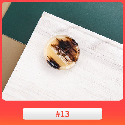 3443★ Botón redondo de resina versátil, botón de abrigo de lana, botón de gabardina para mujer, botón de pantalón de traje para hombre