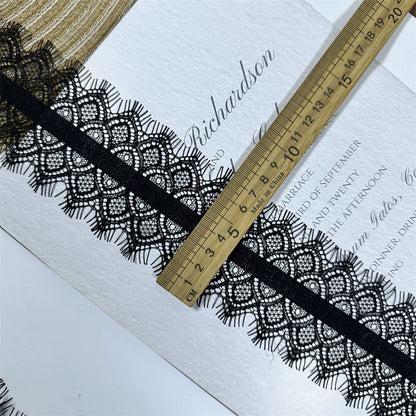 3738 Exquisitas pestañas blancas y negras con encaje para unir ropa, materiales decorativos, bricolaje, escote, mangas, tirantes, ayudas de costura