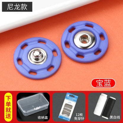 3468★ Botones ocultos de nailon para mujer, gabardina, abrigo, suéter, chaqueta, botones invisibles, ropa, botones para niños y madres.