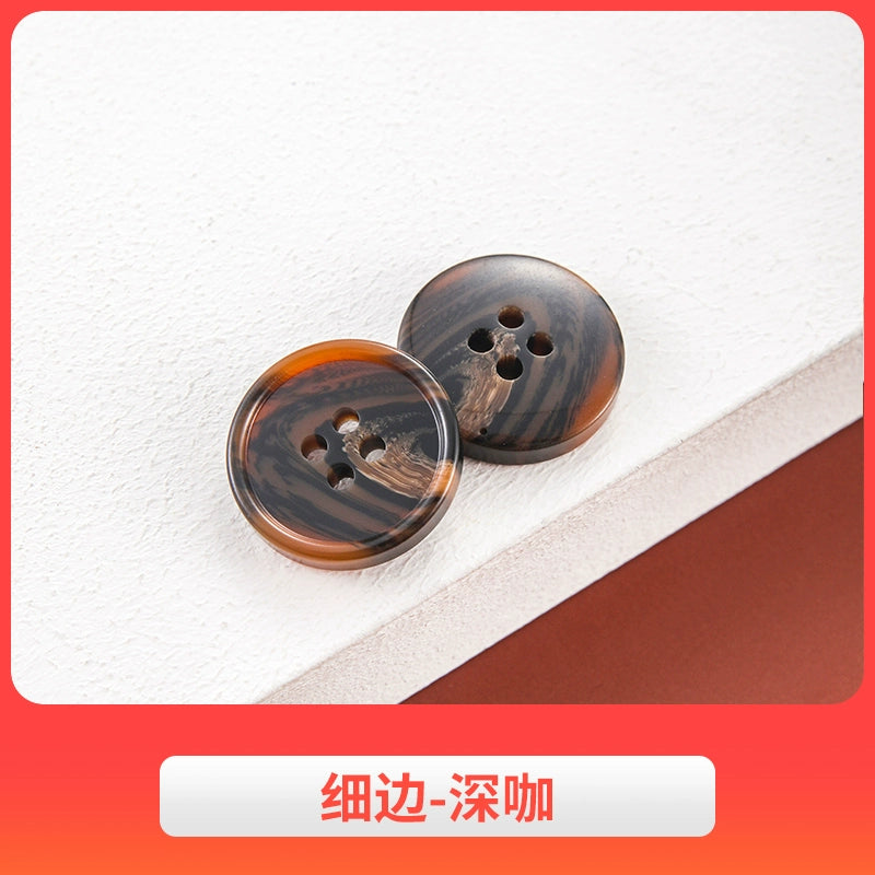 3442★ Botones de abrigo de lana, botones de gabardina, botones de pantalón de traje de hombre, botones redondos de resina semimate