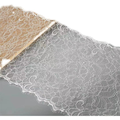 3751 Precio de tres metros, ancho 30 cm, suave y agradable para la piel, exquisitos accesorios de encaje de pestañas europeas, superficie de falda de ropa de bricolaje