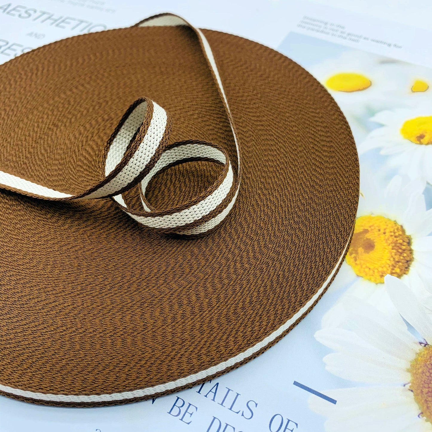 Cinta de jacquard intercolor de rayas de 1 cm, cinta de colores, tira de ribete, tira de prensado para dobladillos de ropa, accesorios de ropa