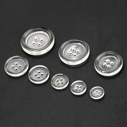 3494★ Hebilla de bata blanca, hebilla de enfermera, botón de enfermera, cuatro ojos, transparente, borde fino, hebilla de camisa, hebilla de almohadilla, hebilla de hospital, hebilla de herramientas, hebilla interior