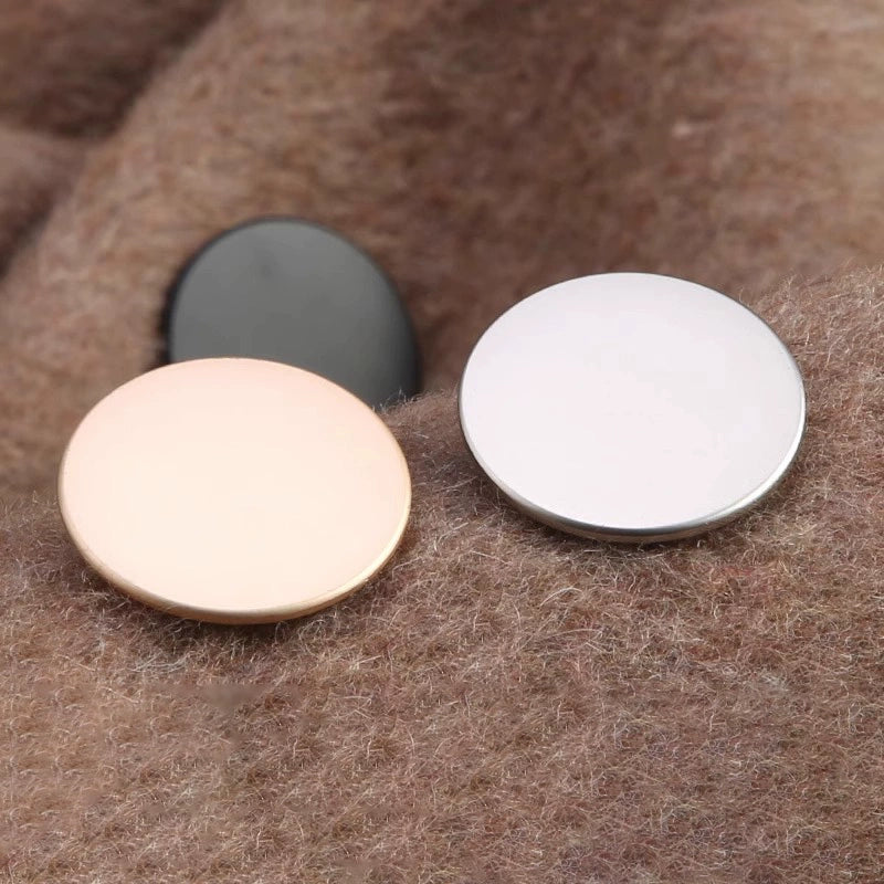 3441★ Suéter con botones de metal, chaqueta de cachemira, abrigo de mujer, gabardina, botones, camisa de hombre, gemelos de traje con botones