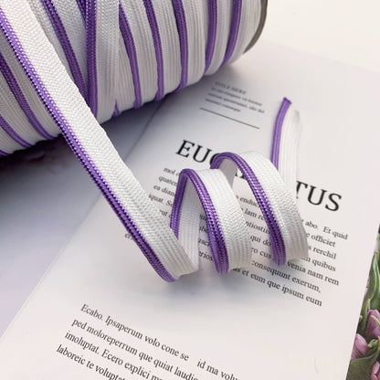 Cinta adhesiva de seda brillante de 1 cm, 41 colores, con borde incrustado, para decoración de hogar, textiles, accesorios de ropa, 3847