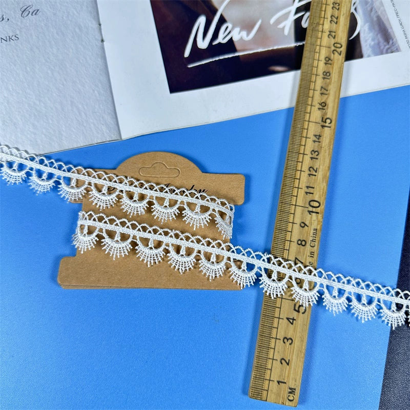 3675 Exquisita ropa de bebé de encaje bordado soluble en agua blanco Lolita, accesorios de encaje duro, ropa, encaje decorativo hecho a mano