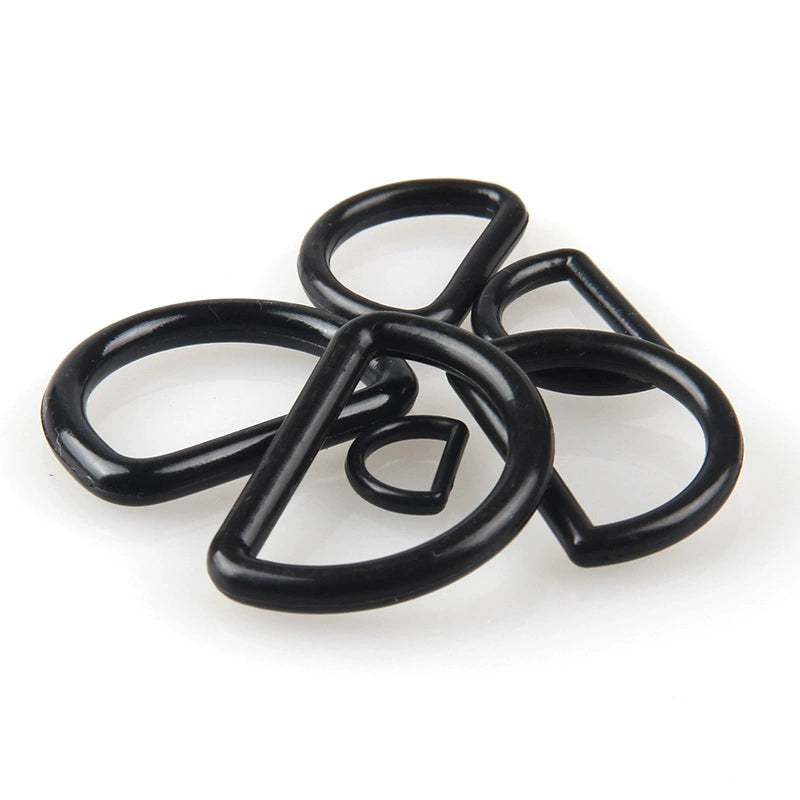 3525★ Ropa en blanco y negro Hebilla de anillo en D Hebilla de ajuste de correa Hebilla en D Hebilla de correa Accesorios de equipaje Hebilla de anillo en D Botón de plástico