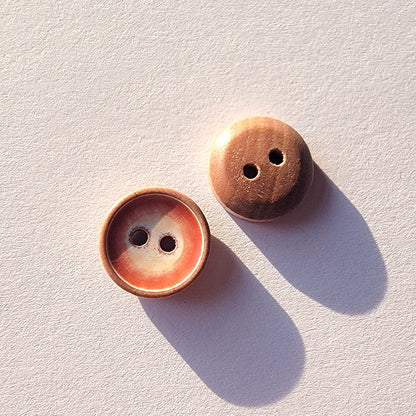 3370★  Natural wooden buttons wooden buttons two-eye buttons retro shirt shirt cardigan buttons men's and women's handmade accessories