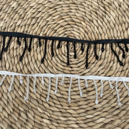 3690 Ancho 5,5 cm, cristal colgante con cuentas y flecos de encaje para ropa, empalme de boda, tocado, cortina, lámpara de escritorio, accesorios de decoración