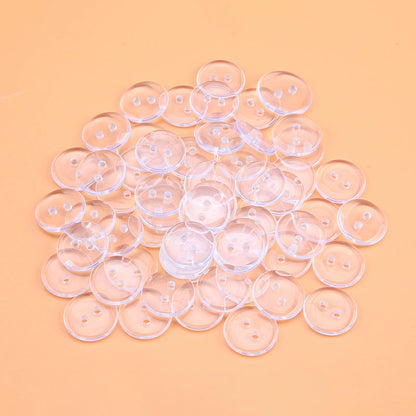 3495★ Botones Especiales Resina Transparente Dos Ojos Cuatro Ojos Botón de Pan Botón de Camisa Botón de Camisa de Primavera y Verano Botón de Suéter de Chaqueta