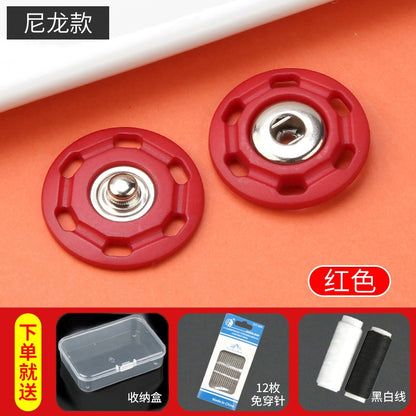 3468★ Botones ocultos de nailon para mujer, gabardina, abrigo, suéter, chaqueta, botones invisibles, ropa, botones para niños y madres.