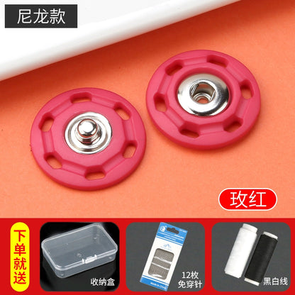 3468★ Botones ocultos de nailon para mujer, gabardina, abrigo, suéter, chaqueta, botones invisibles, ropa, botones para niños y madres.