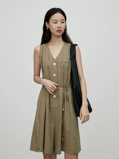 [Mono de vacaciones] Mono sin mangas con herramientas personalizadas de CAREMIND, chaleco con cordones en la cintura y pantalones cortos de pierna ancha 