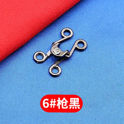 3509★ Botones de visón de metal, ganchos de hebilla, hebillas ocultas, hebillas colgantes, hebillas de cuello de estilo, botones de ropa de abrigo de piel de alta gama