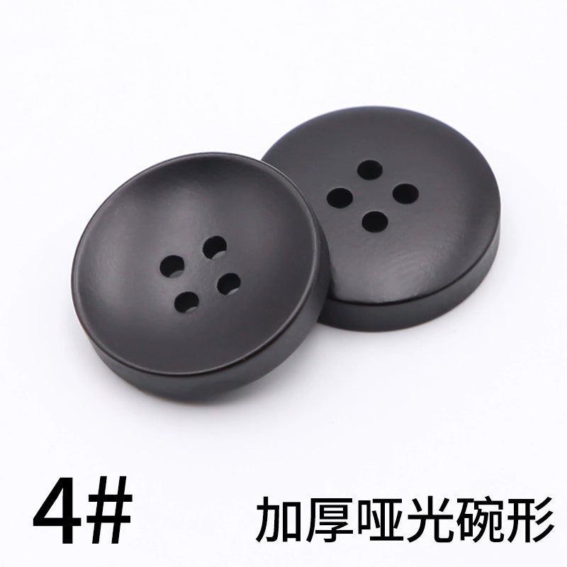 3445★ Botones redondos negros para abrigos, botones para chaquetas de traje para hombres y mujeres, accesorios versátiles para gabardinas y botones superiores.