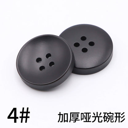 3445★ Botones redondos negros para abrigos, botones para chaquetas de traje para hombres y mujeres, accesorios versátiles para gabardinas y botones superiores.