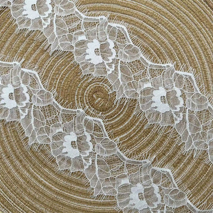 3754 Exportation française simple fleur dentelle à cils, bandoulière, ceinture matériel décoratif bricolage décolleté accessoires largeur 8CM