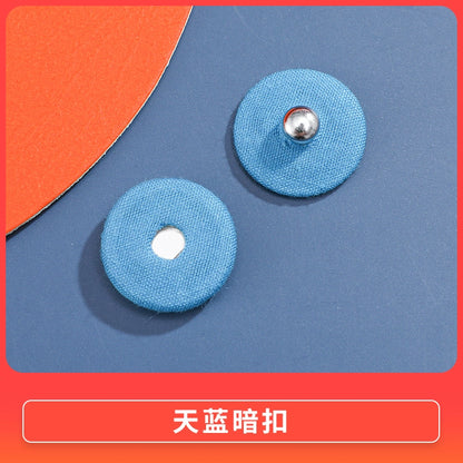 3470★ Botón de tela de color nuevo, botón a presión de metal, botón oculto, botón anti-luz para niños y madres, botón de ropa grande para mujeres, botón de botón.