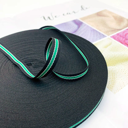 Cinta de ribete de 1 cm con rayas de colores intercolor, tira de presión para bordes de ropa, cinta de jacquard, accesorios para ropa, 3864