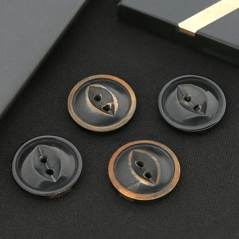 3425★ Botones de cuerno real para trajes de hombre y mujer, trajes, botones de alta gama, ropa, suéteres, accesorios de puños con botones redondos de alta gama