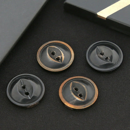 3425★ Botones de cuerno real para trajes de hombre y mujer, trajes, botones de alta gama, ropa, suéteres, accesorios de puños con botones redondos de alta gama