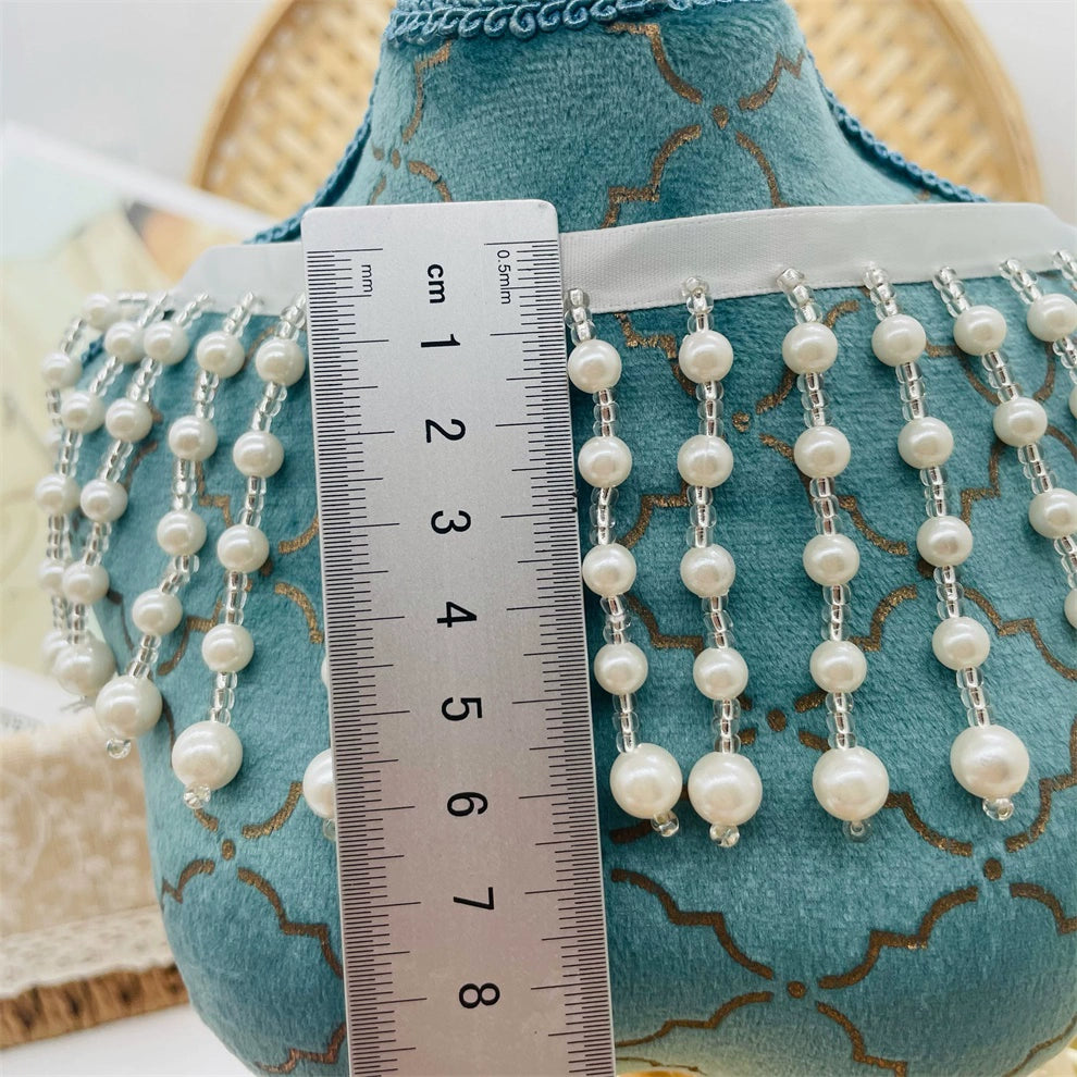 3700 Accesorios de encaje con borlas y perlas para la industria pesada, bricolaje, cortina de cuentas, Hanfu, Xiacheng, Cheongsam, puños, collar, cinta de cuentas
