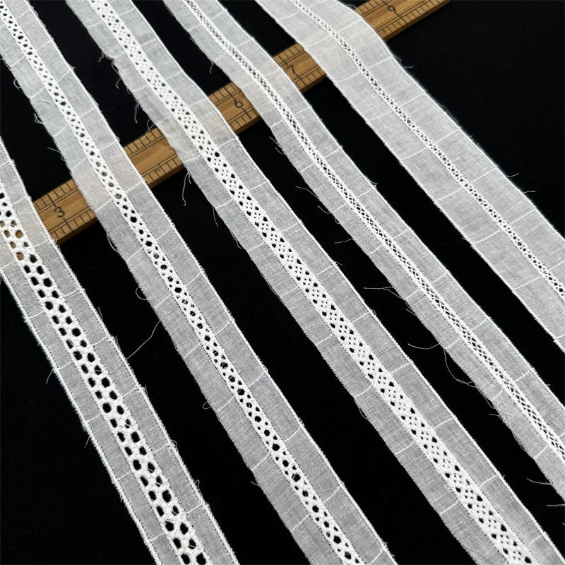 3798 Exquisita tela de algodón puro para parte inferior de la escalera, empalme de ropa, bordado decorativo de encaje, cinturón DIY, accesorios decorativos para ropa