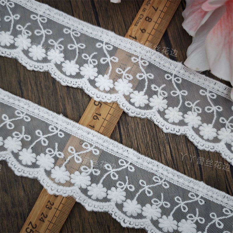 3822 Fil de coton en maille de haute qualité, broderie, ourlet, fleur, vêtements exquis, dentelle, bijoux de bricolage, matériel d'épissure de mariage