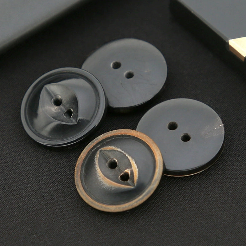 3425★ Botones de cuerno real para trajes de hombre y mujer, trajes, botones de alta gama, ropa, suéteres, accesorios de puños con botones redondos de alta gama