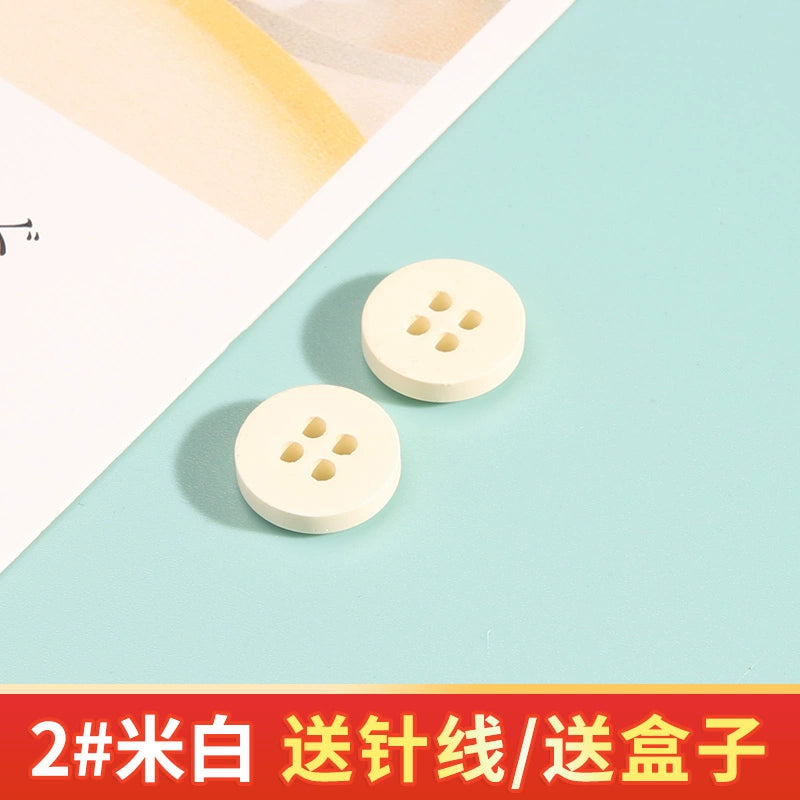 3330★  Shirt Resin Round Button Color Shirt Cardigan Versatile Buttons High-end Men's and Women's Clothes Cuffs Neckline Buttons